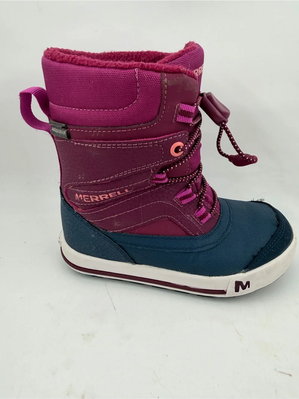 Merrell Unisex Snow Bank 2.0 -SZ 10 M- Waterproof Berry Navy Winter Boots